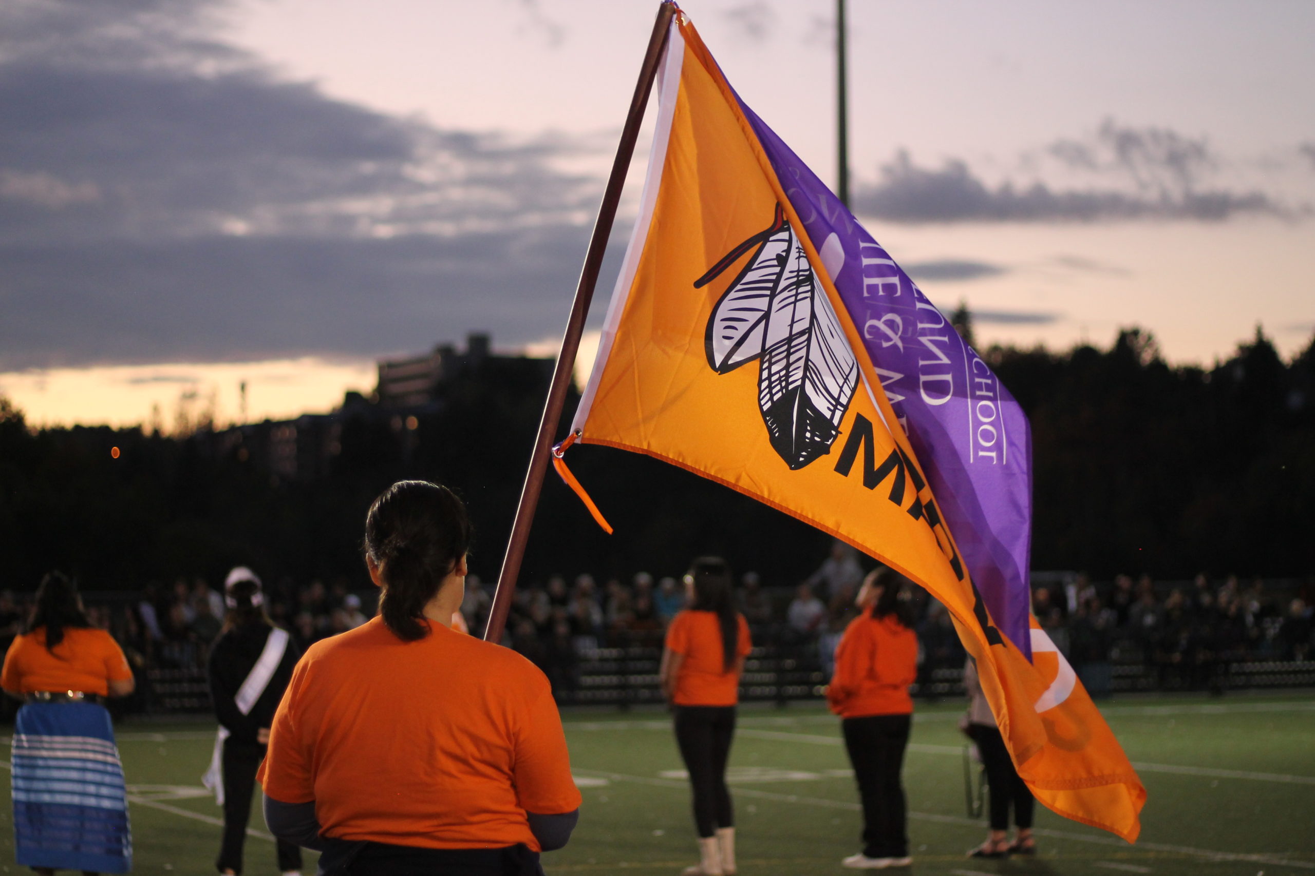 St. Benedict CSS and St. Charles College Honour Truth & Reconciliation with “Every Child Matters” Tribute 🧡🏈